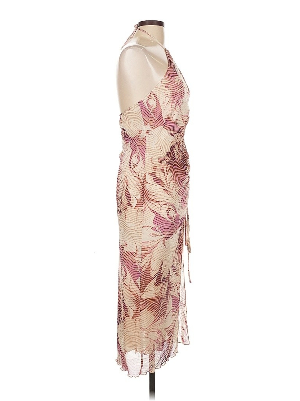 Forever 21 Pale Pink Cut-out Halter Midi Dress, Large - Picture 3 of 7